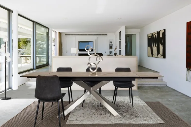 SEDIA IN ECOPELLE ANTRACITE - KYRA