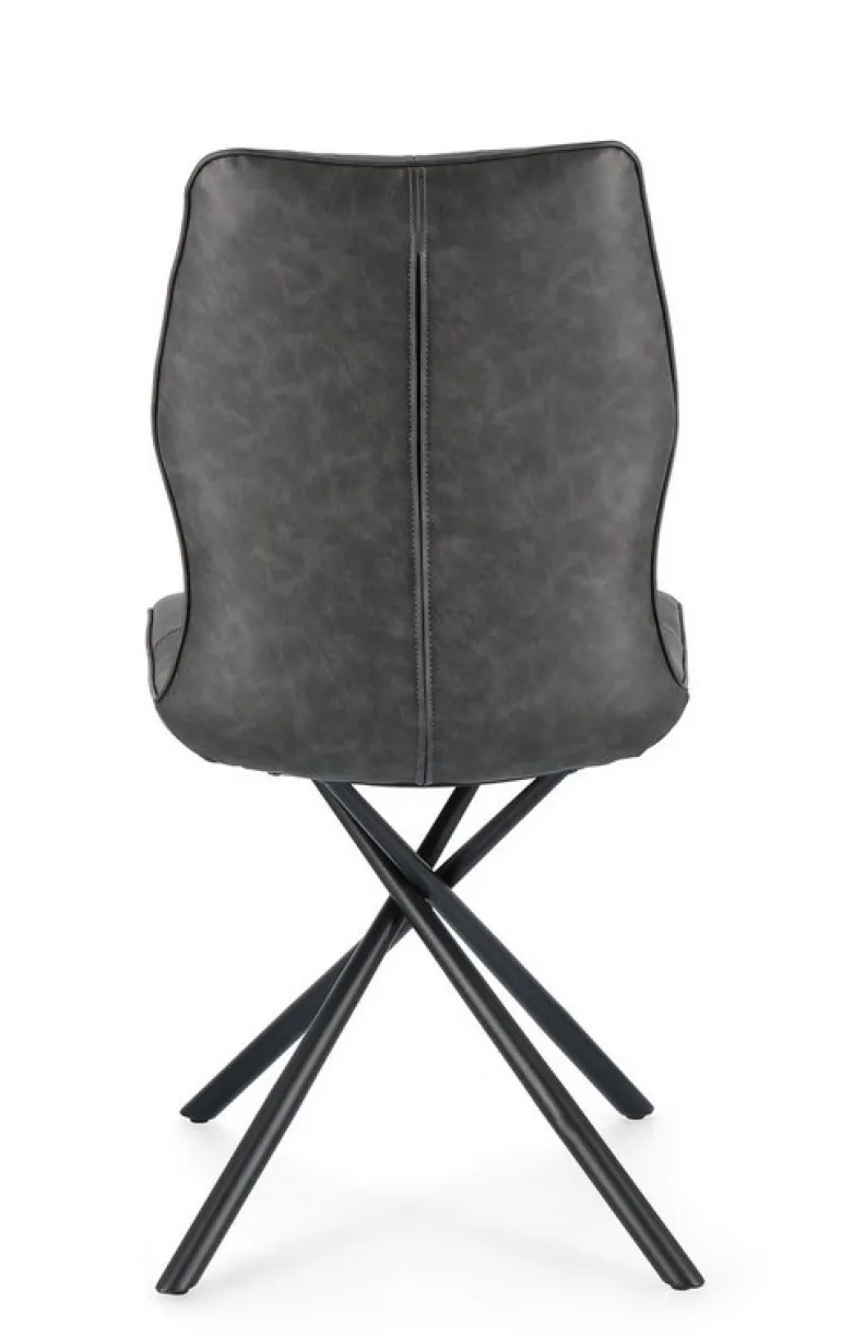 SEDIA IN ECOPELLE ANTRACITE - KEPLER