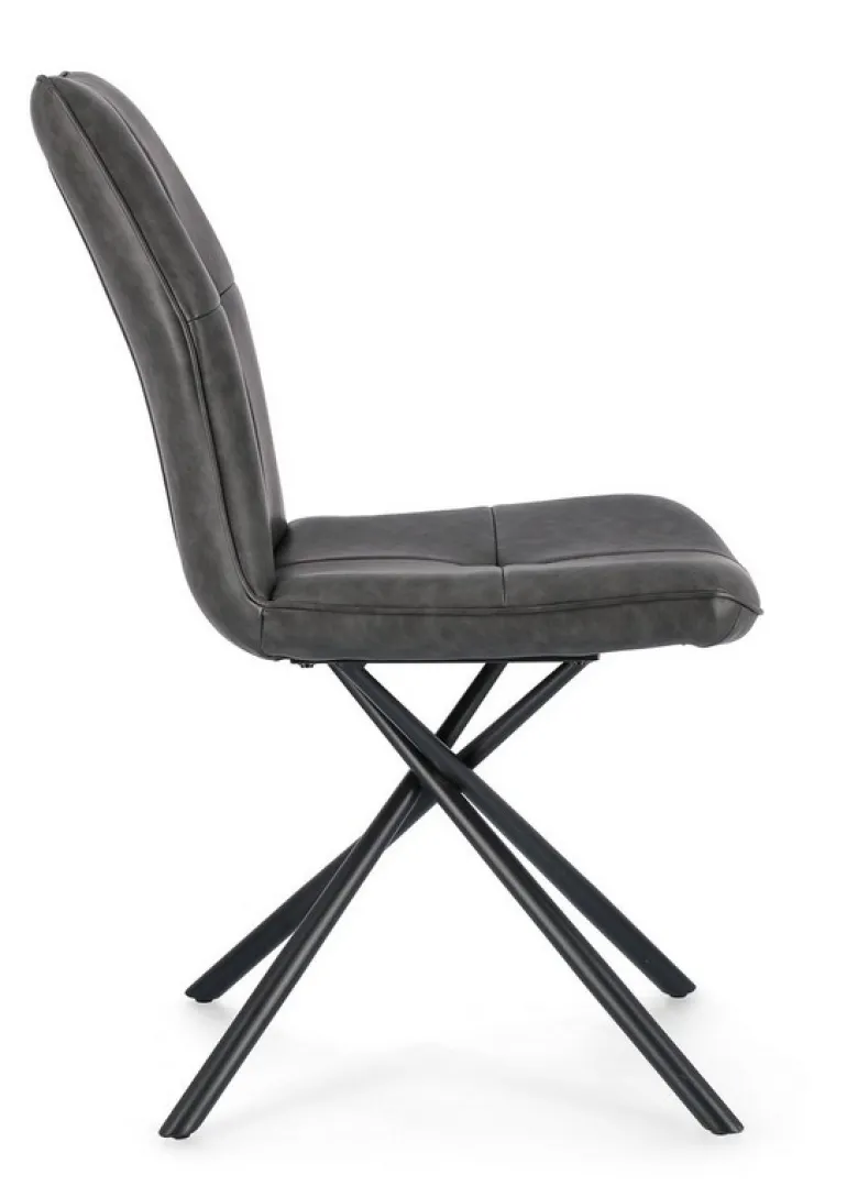 SEDIA IN ECOPELLE ANTRACITE - KEPLER