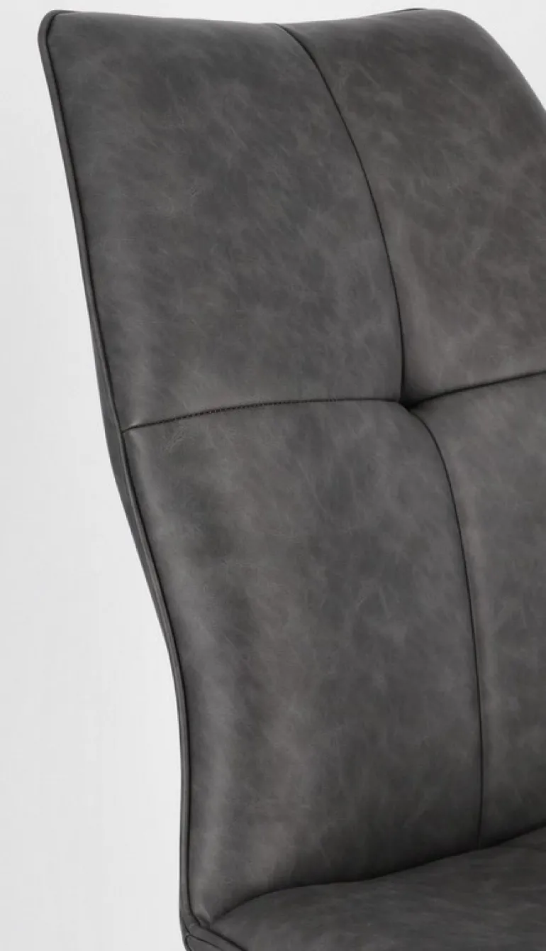 SEDIA IN ECOPELLE ANTRACITE - KEPLER