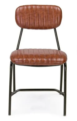 SEDIA IN ECOPELLE ARANCIO - DEBBIE