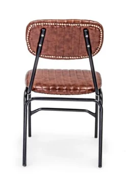 SEDIA IN ECOPELLE ARANCIO - DEBBIE