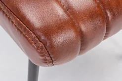 SEDIA IN ECOPELLE ARANCIO SCURO - NELLY