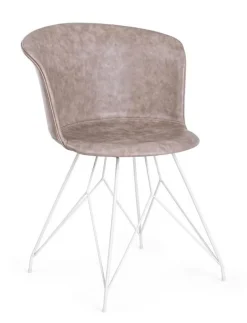 SEDIA IN ECOPELLE BEIGE - LOFT