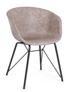 SEDIA IN ECOPELLE BEIGE - WARHOL