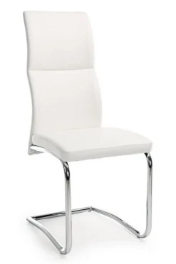 SEDIA IN ECOPELLE BIANCA - THELMA