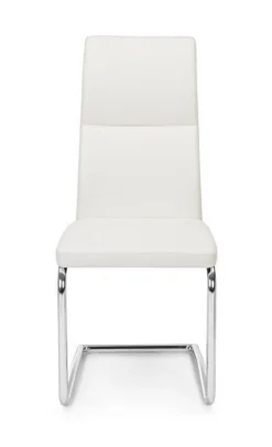 SEDIA IN ECOPELLE BIANCA - THELMA