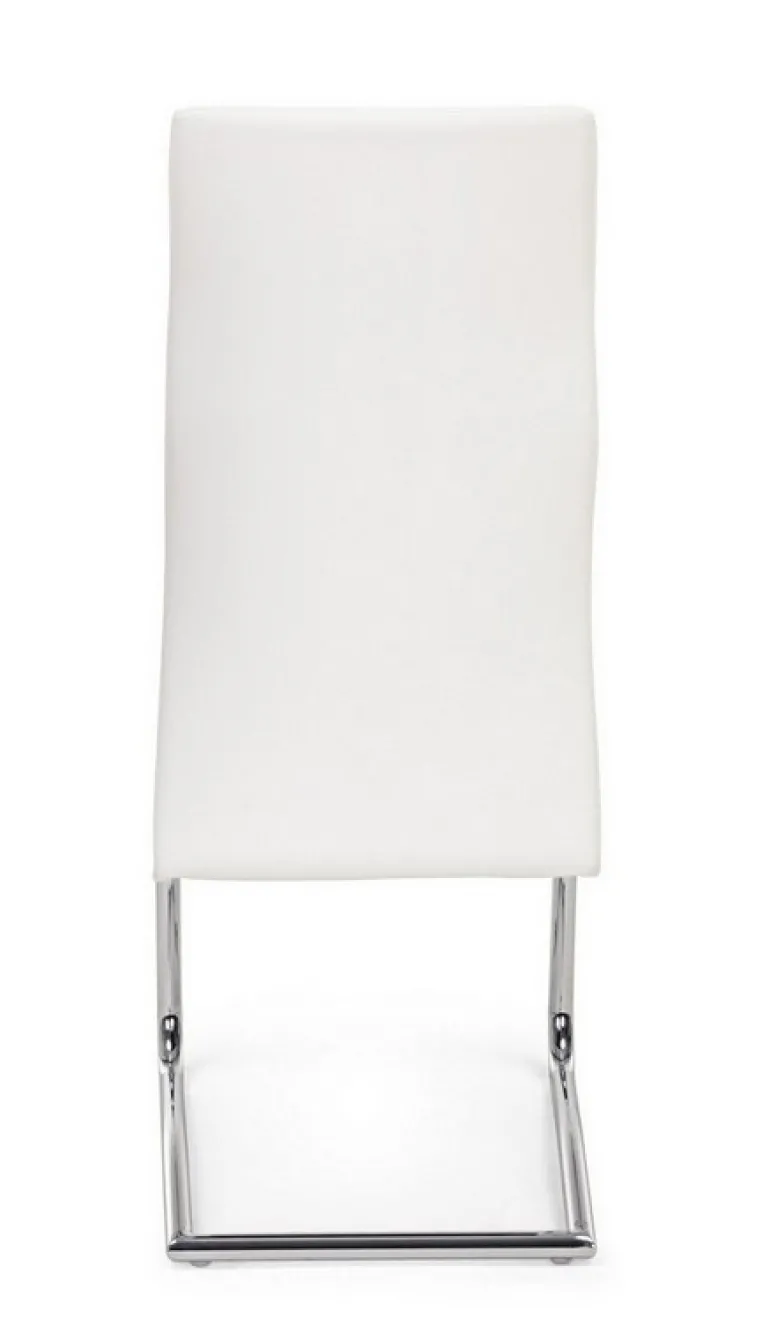 SEDIA IN ECOPELLE BIANCA - THELMA