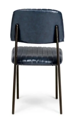 SEDIA IN ECOPELLE BLU - NELLY