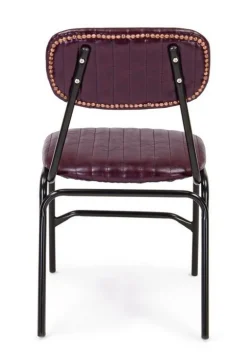 SEDIA IN ECOPELLE BORDEAUX - DEBBIE