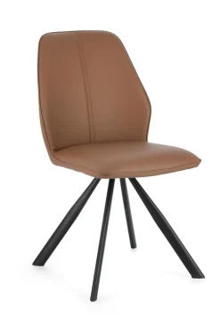 SEDIA IN ECOPELLE COGNAC - MAXWELL