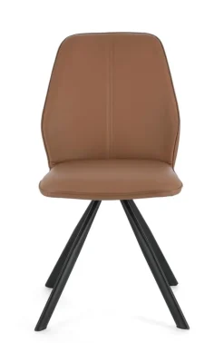 SEDIA IN ECOPELLE COGNAC - MAXWELL