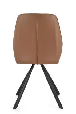 SEDIA IN ECOPELLE COGNAC - MAXWELL