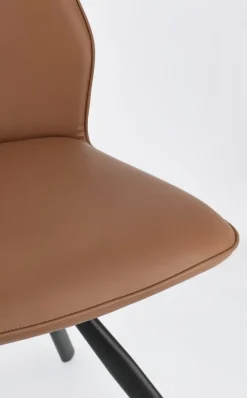 SEDIA IN ECOPELLE COGNAC - MAXWELL