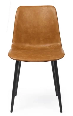 SEDIA IN ECOPELLE COLOR CUOIO - KYRA