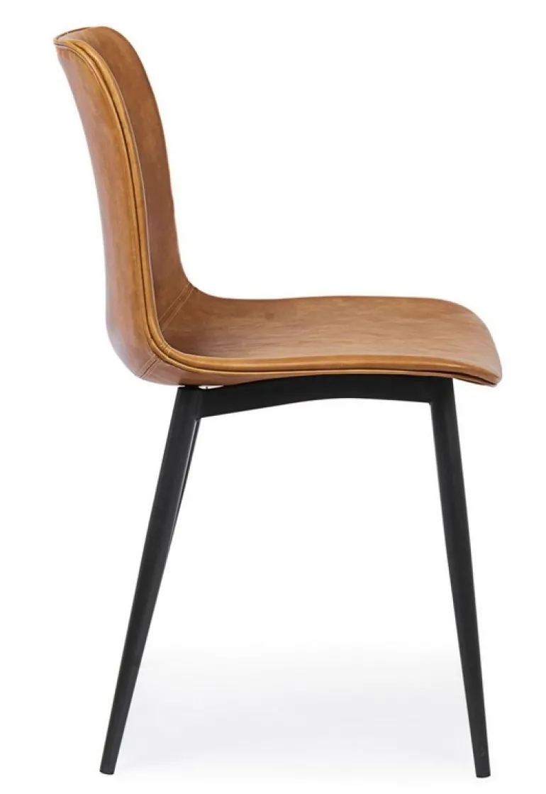 SEDIA IN ECOPELLE COLOR CUOIO - KYRA