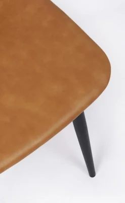 SEDIA IN ECOPELLE COLOR CUOIO - KYRA