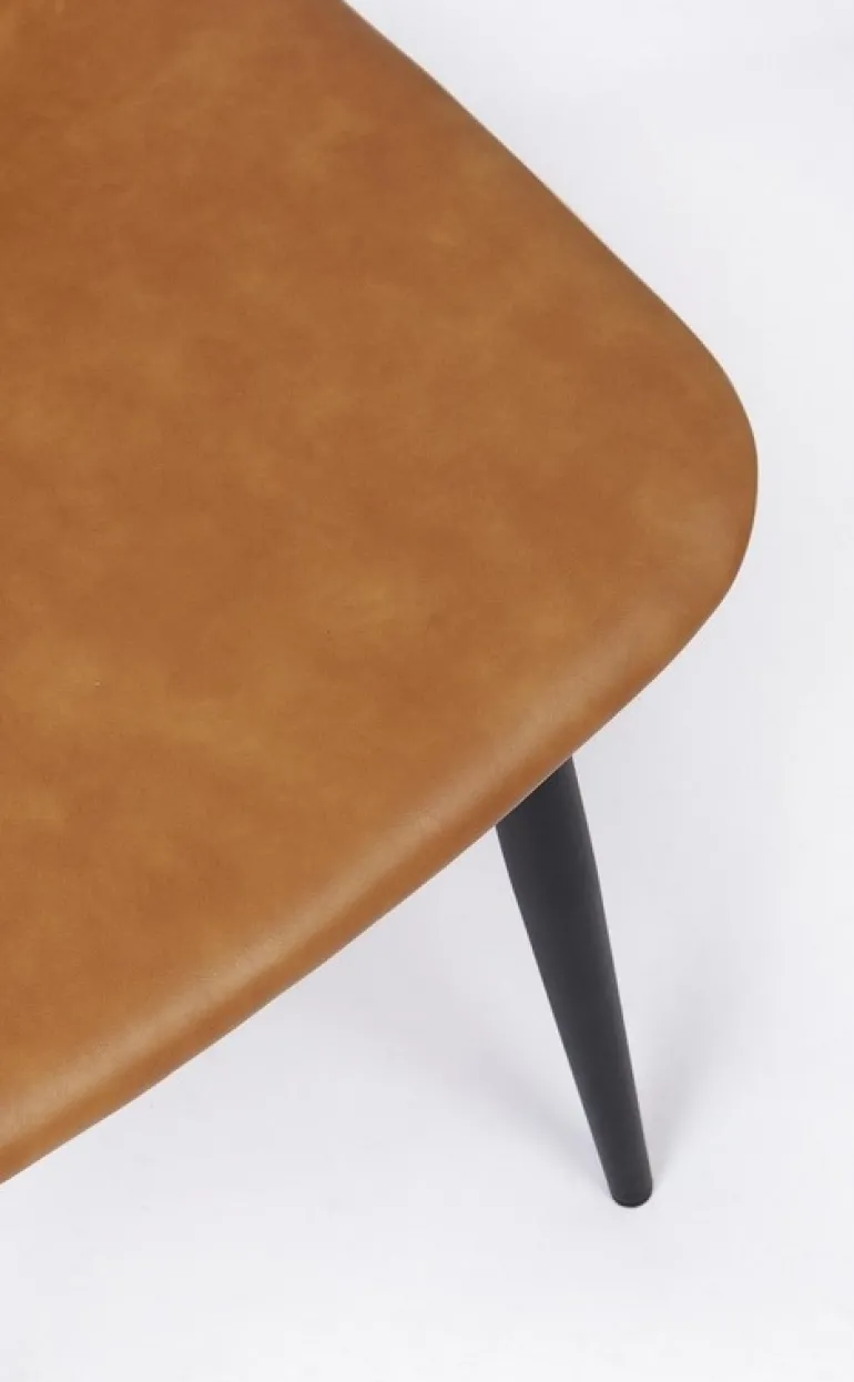 SEDIA IN ECOPELLE COLOR CUOIO - KYRA