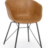 SEDIA IN ECOPELLE COLOR CUOIO - WARHOL