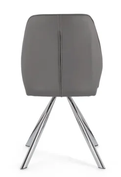 SEDIA IN ECOPELLE GRIGIA - MAXWELL