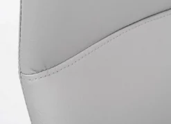 SEDIA IN ECOPELLE GRIGIO CHIARO - THELMA