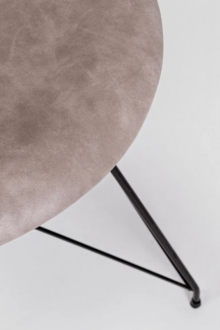 SEDIA IN ECOPELLE NERA - LOFT