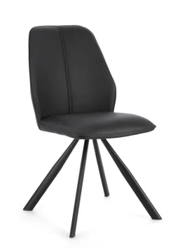 SEDIA IN ECOPELLE NERA - MAXWELL