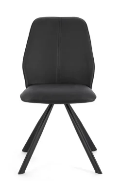 SEDIA IN ECOPELLE NERA - MAXWELL