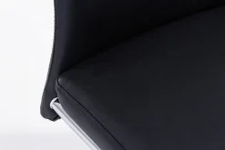 SEDIA IN ECOPELLE NERA - THELMA