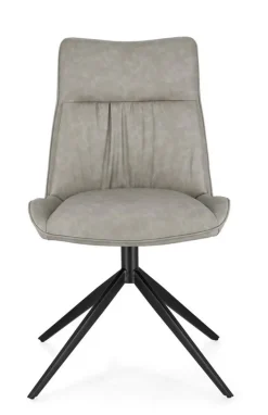 SEDIA IN ECOPELLE TORTORA - JORDAN