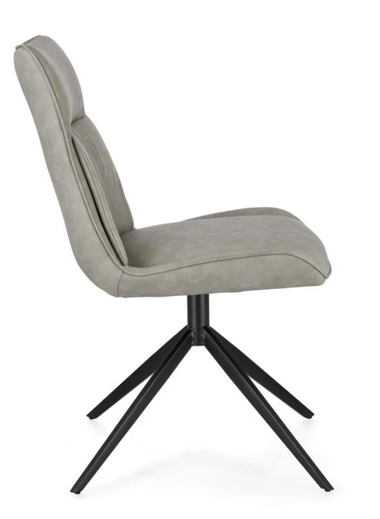 SEDIA IN ECOPELLE TORTORA - JORDAN