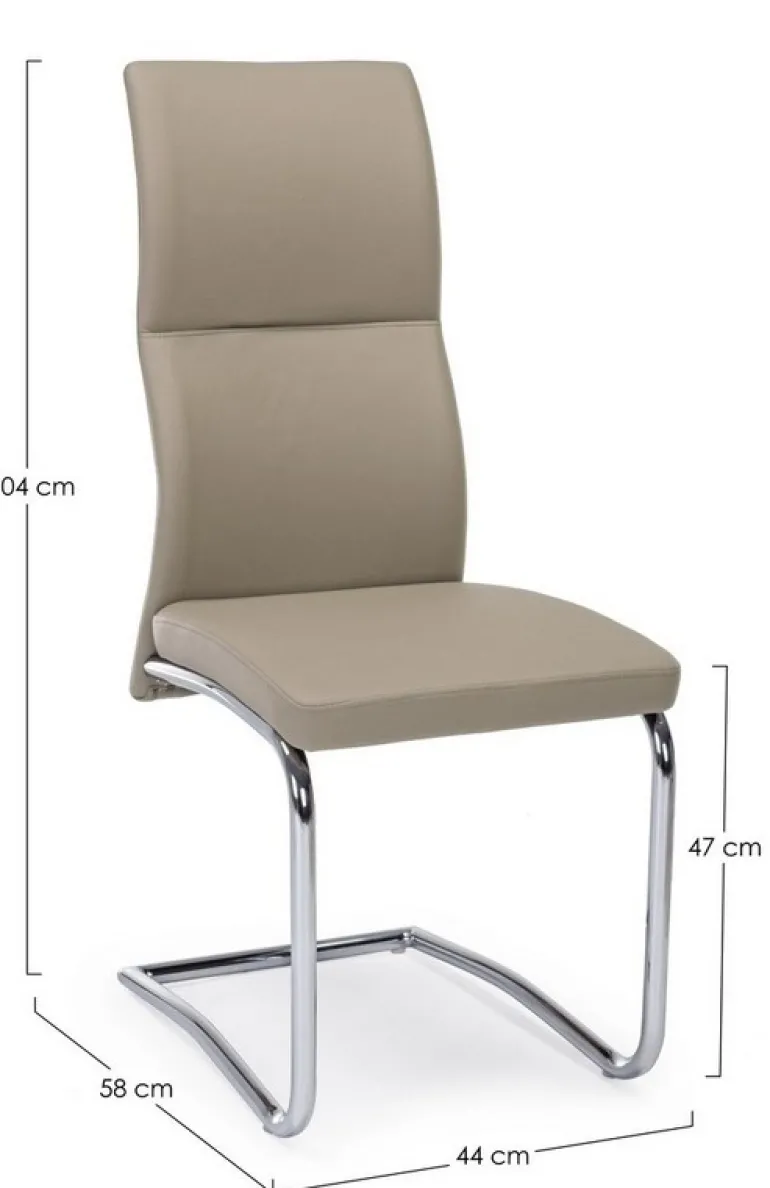 SEDIA IN ECOPELLE TORTORA - THELMA