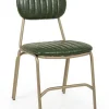 SEDIA IN ECOPELLE VERDE SCURO - ADDY