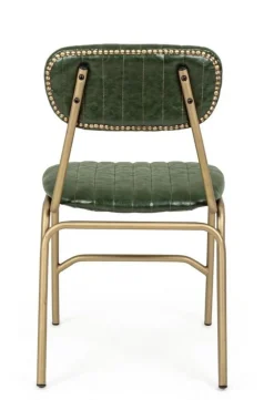 SEDIA IN ECOPELLE VERDE SCURO - ADDY