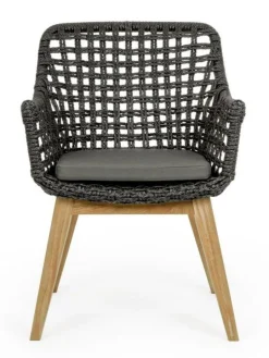 SEDIA IN FIBRA SINTETICA NERA - MADISON