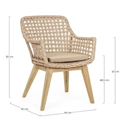 SEDIA IN FIBRA SINTETICA NATURALE - MADISON