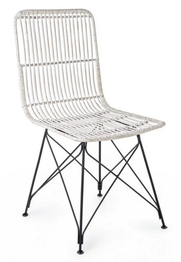 SEDIA IN FIBRE NATURALI BIANCA - LUCILA KUBU