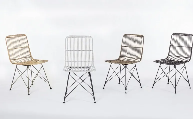 SEDIA IN FIBRE NATURALI BIANCA - LUCILA KUBU