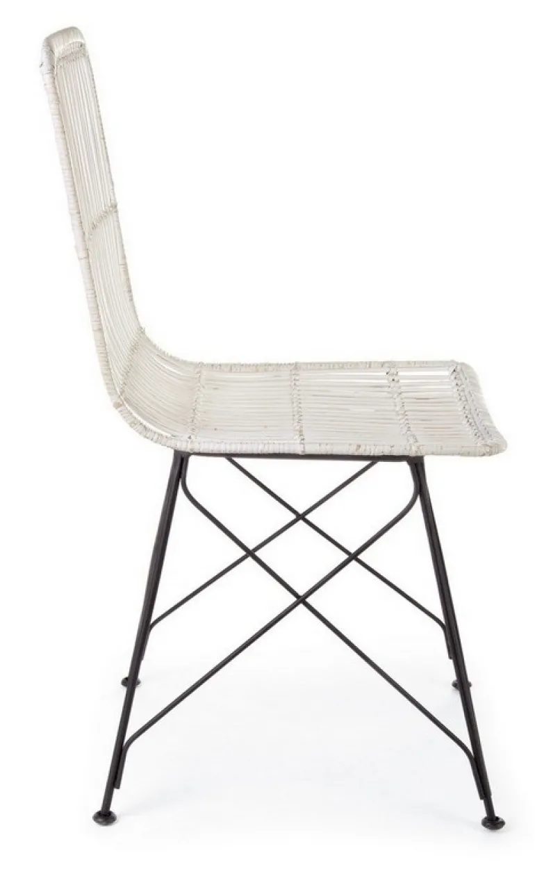 SEDIA IN FIBRE NATURALI BIANCA - LUCILA KUBU