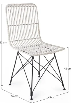 SEDIA IN FIBRE NATURALI BIANCA - LUCILA KUBU