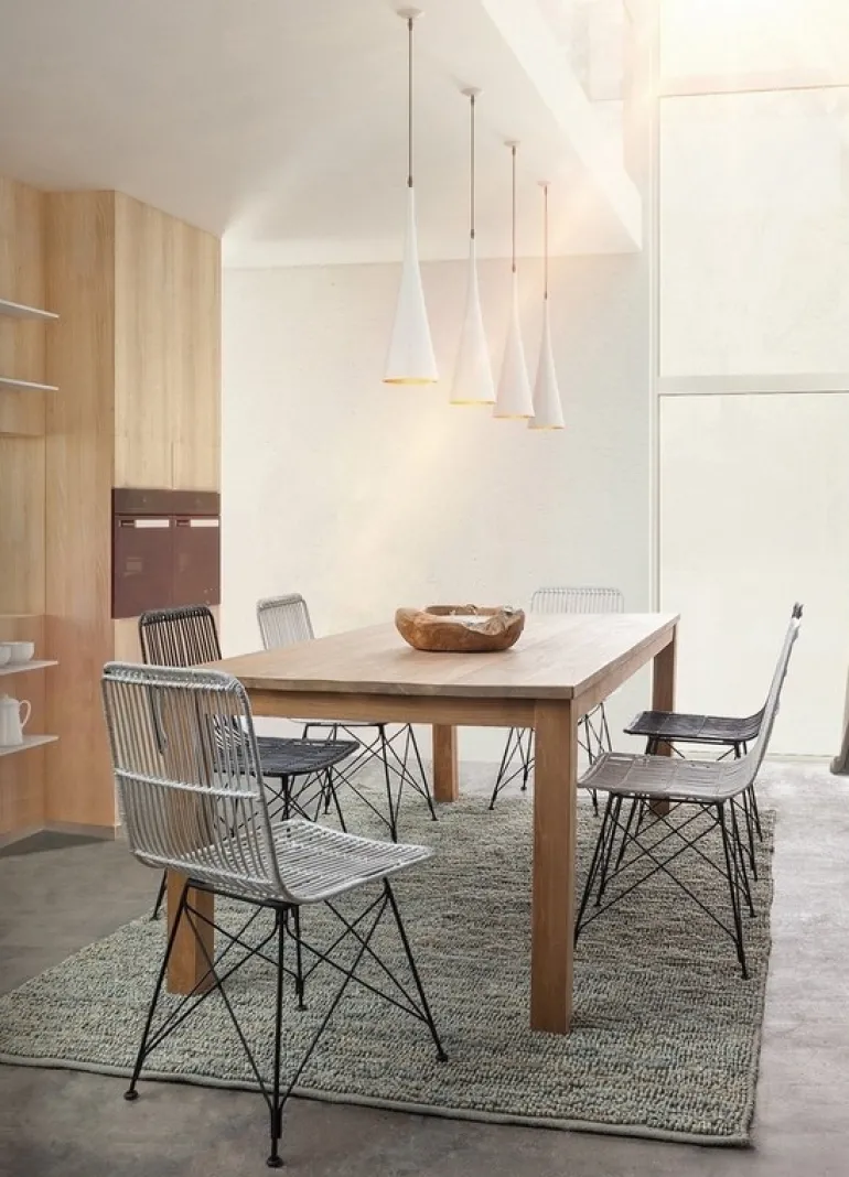 SEDIA IN FIBRE NATURALI BIANCA - LUCILA KUBU