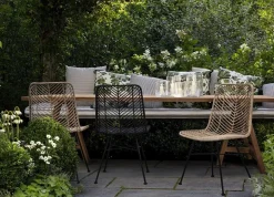 SEDIA IN FIBRE NATURALI NERA - LORENA