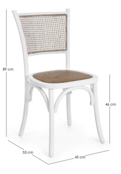 SEDIA IN LEGNO BIANCA - CARREL