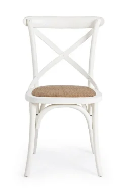 SEDIA IN LEGNO BIANCA - CROSS