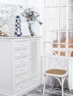 SEDIA IN LEGNO BIANCA - CROSS