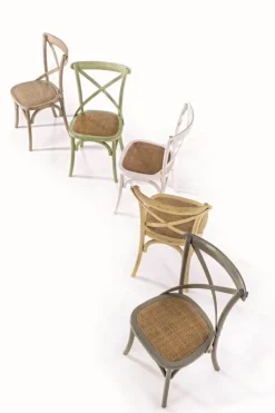 SEDIA IN LEGNO BIANCA - CROSS