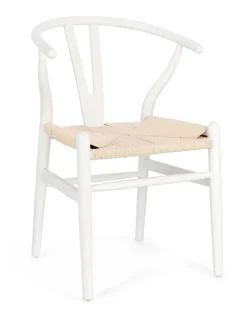 SEDIA IN LEGNO BIANCO - ARTAS