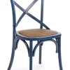 SEDIA IN LEGNO BLU - CROSS