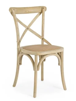 SEDIA IN LEGNO NATURALE - CROSS