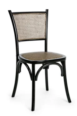 SEDIA IN LEGNO NERA - CARREL